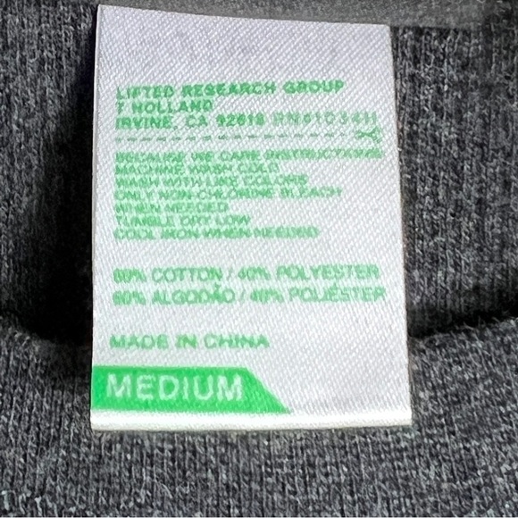 LRG Lifted Research Group Waffle Knit Shirt Men's Medium Gray Long sleeve - Picture 5 of 9
